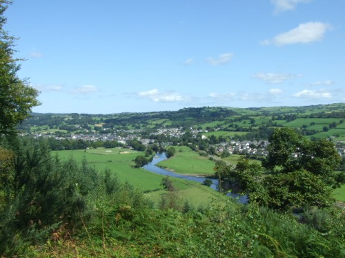 Looking down the Conwy valley from the viewpoint, 22 Aug 09.